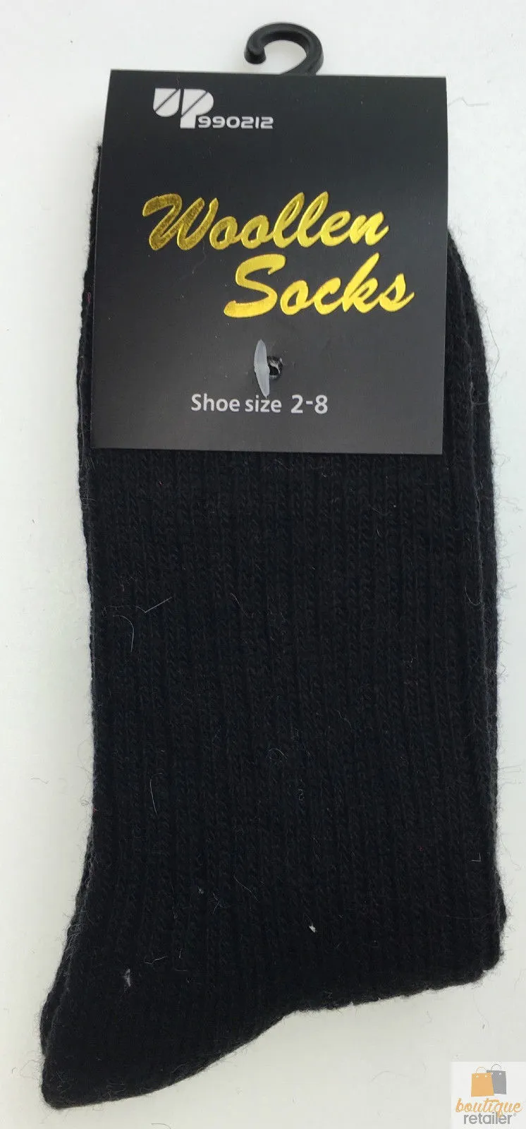2 Pairs WOOL BLEND SOCKS Ladies Womens Thick Soft Work Thermal Warm Winter