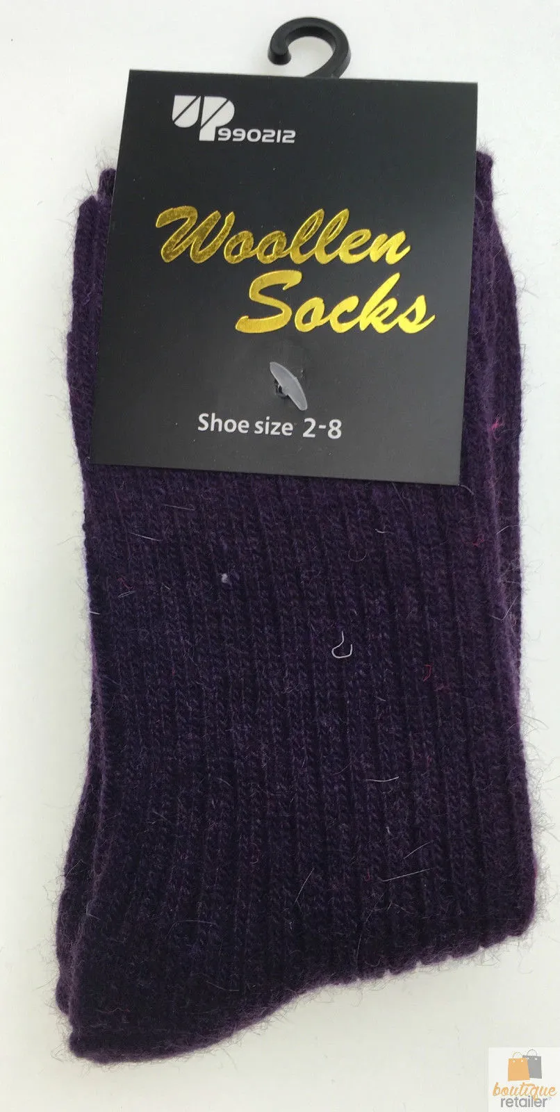 2 Pairs WOOL BLEND SOCKS Ladies Womens Thick Soft Work Thermal Warm Winter