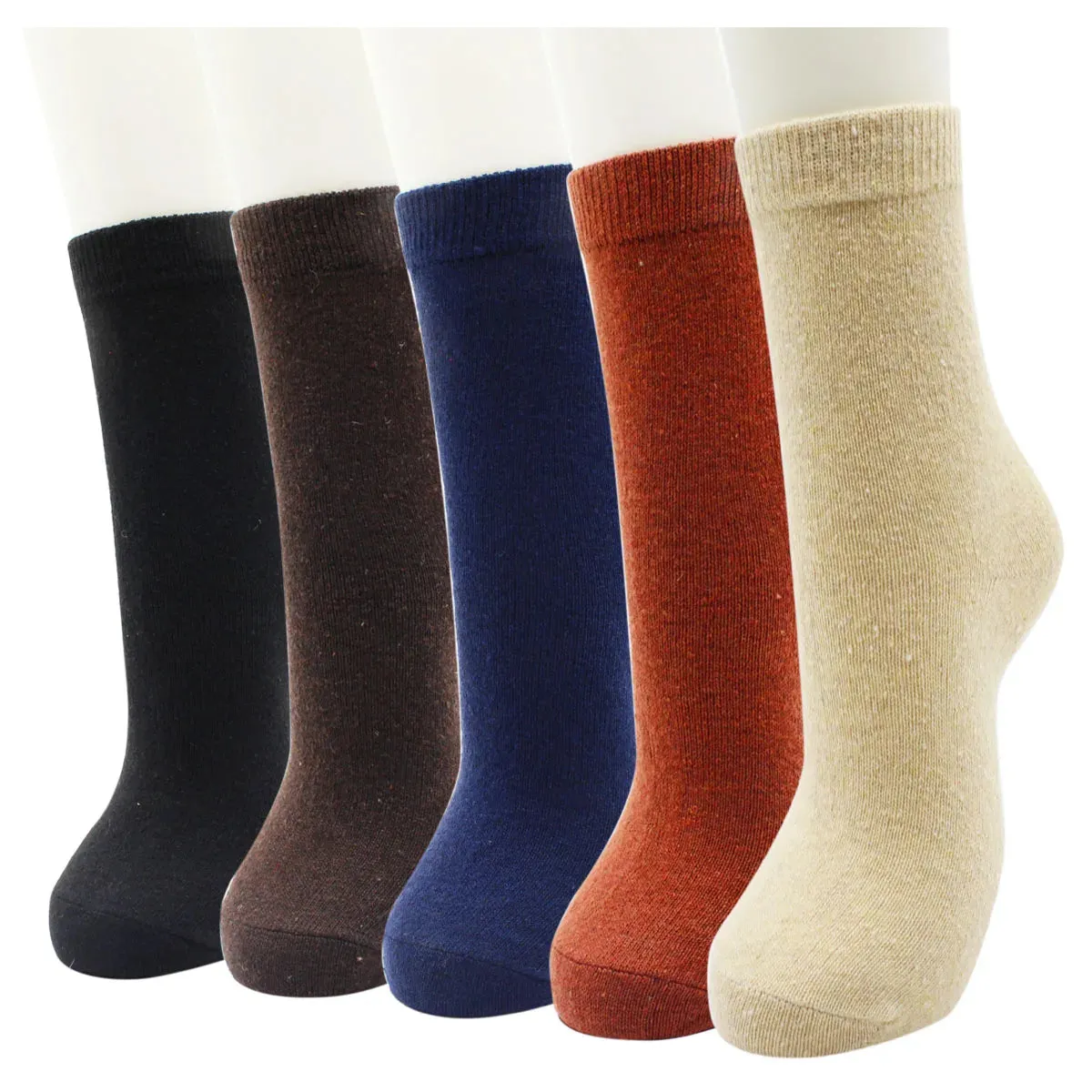 5 Pairs Autumn and Winter Fashion Thick Warm Thermal Cashmere Snow Women Rabbit Wool Socks