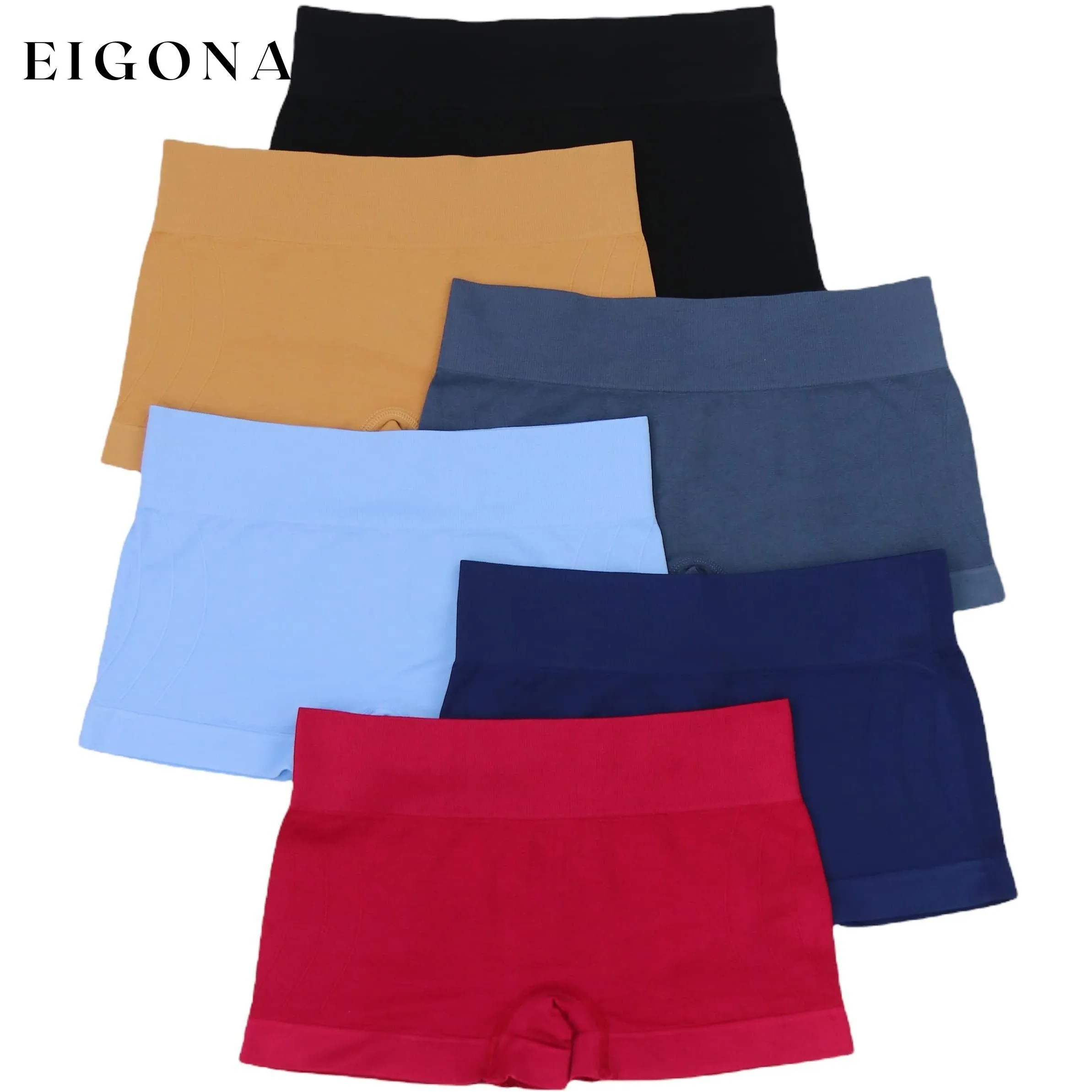 6-Pack: Women's Stretch Microfiber Cheeky Boyshort Panties