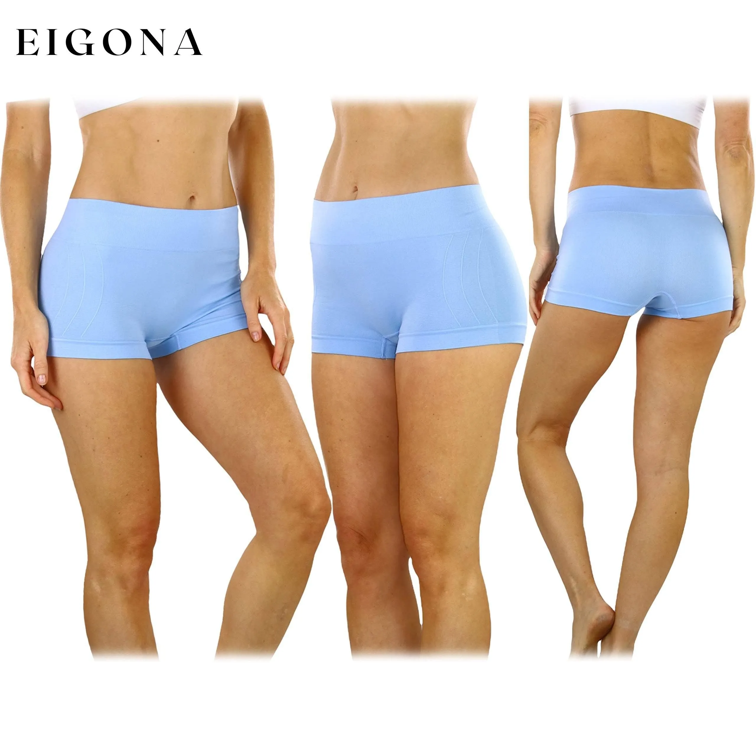 6-Pack: Women's Stretch Microfiber Cheeky Boyshort Panties