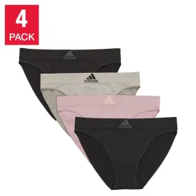 Adidas Seamless Bikini- Color: 2-Black, 1-Pink, 1-Grey, Pack of 4