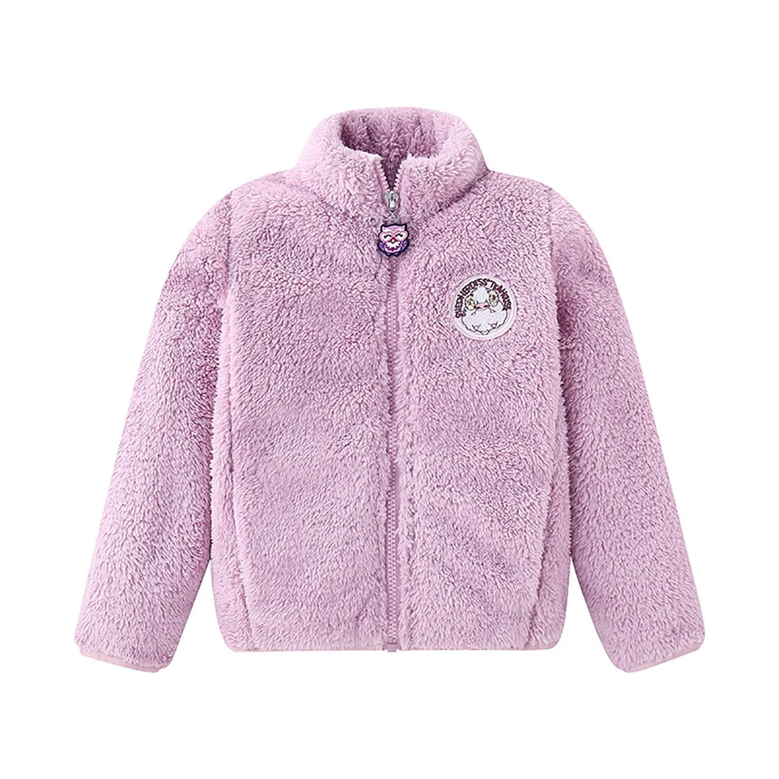 Augper Toddler Kids Baby Boys Girls Fashion Cute Solid Color Windproof Zipper Jacket Keep Warm Coat