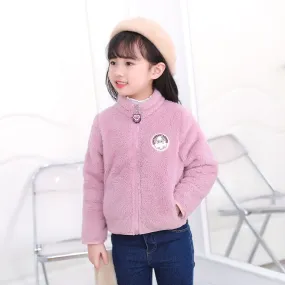 Augper Toddler Kids Baby Boys Girls Fashion Cute Solid Color Windproof Zipper Jacket Keep Warm Coat