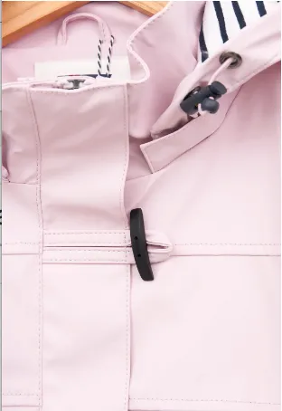 Batela Raincoat With Stripe Lining And Hood