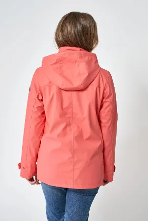 Batela Raincoat With Stripe Lining And Hood
