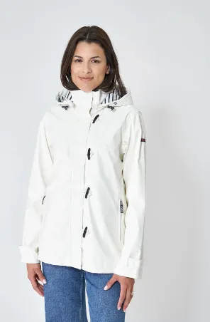 Batela Raincoat With Stripe Lining And Hood