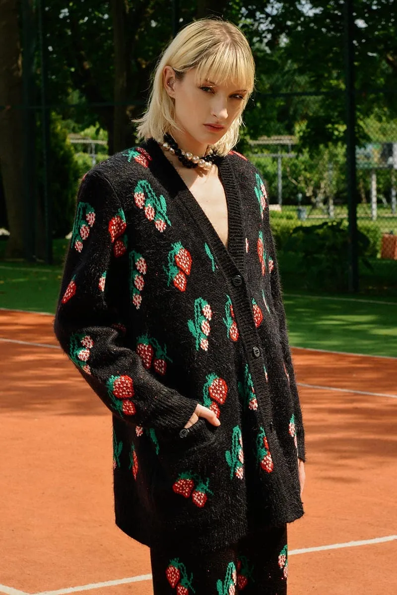 BLACK ROSE KNITTED PANTS