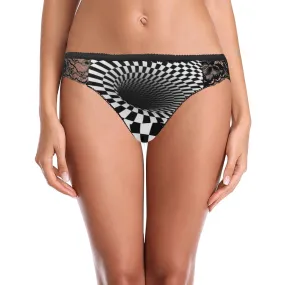 Checker Vortex Lace Lingerie Underwear,Gift for Her/Wife/Girlfriend/Aunt/Birthday/Thanksgiving/Graduation/Christmas/Valentine/Halloween