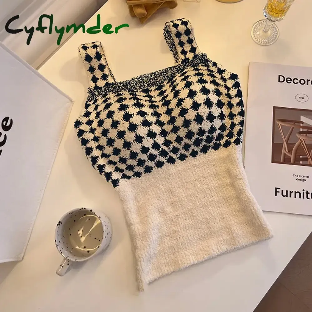 Cyflymder Women Undershirt Warm Vest with Bra Lambswool Thermal Underwear Bottoming Clothing Solid Color Slim Fashion Soft Autumn Winter