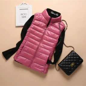 Down Lightweight White Duck Down Vest Slim Fit Jacket Women