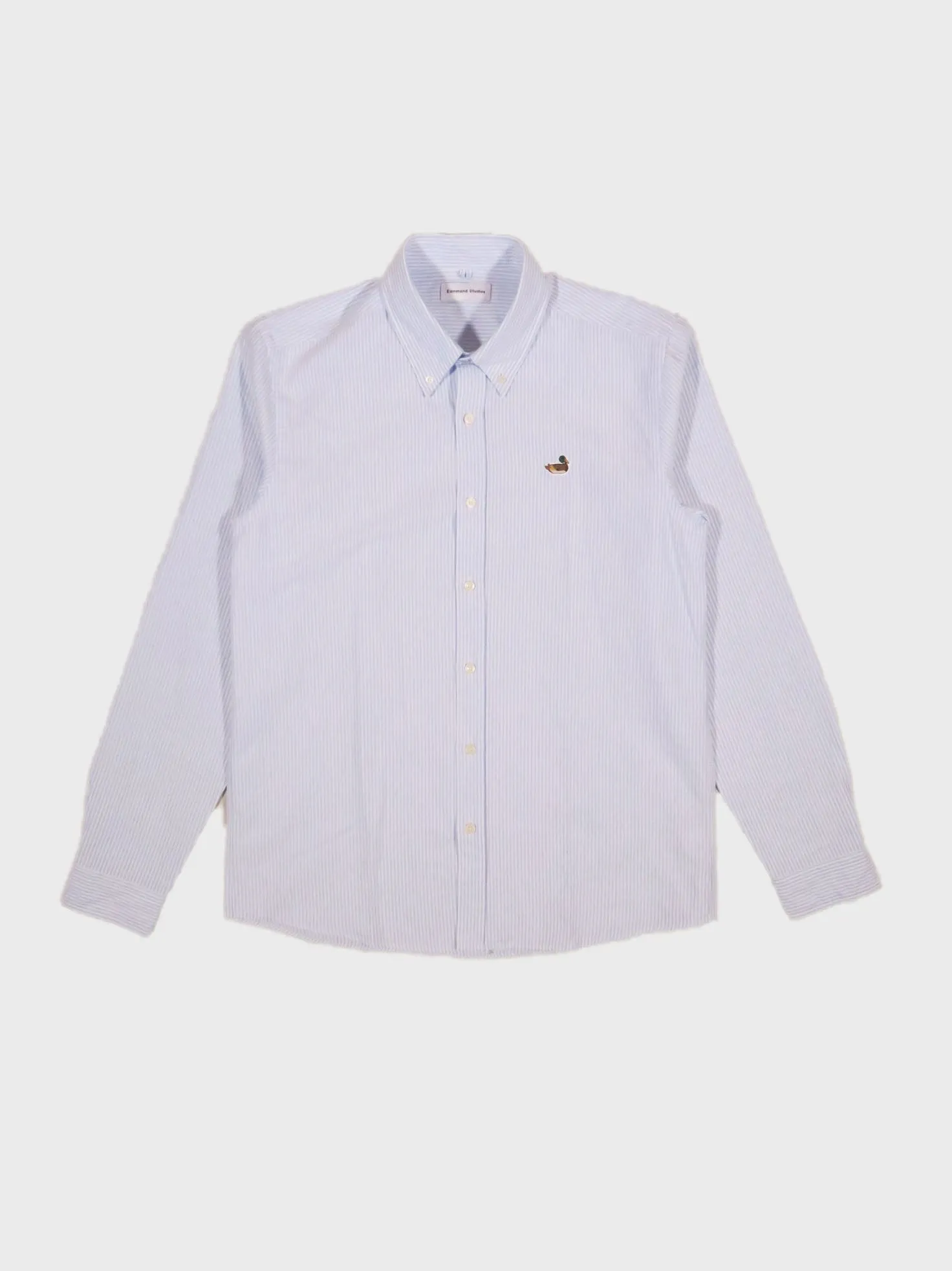 Edmmond Studios BD Striped Duck Shirt in Light Blue