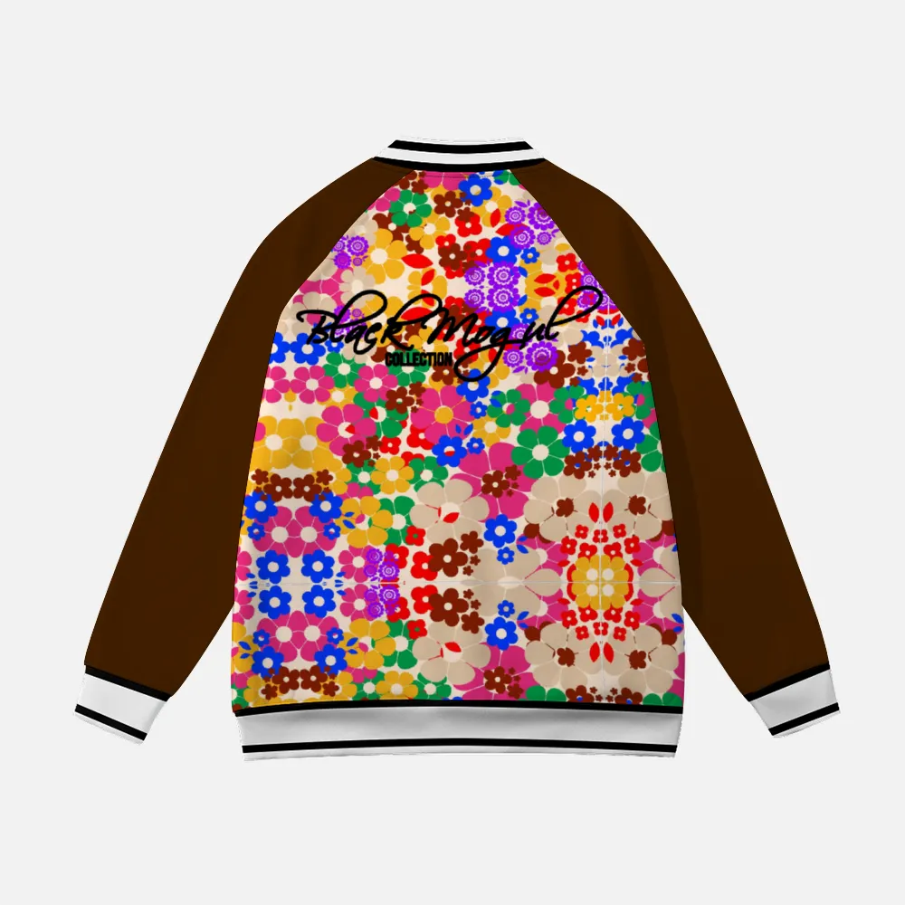 Flower Bomb Unisex Slim Fit Thin Baseball Jacket