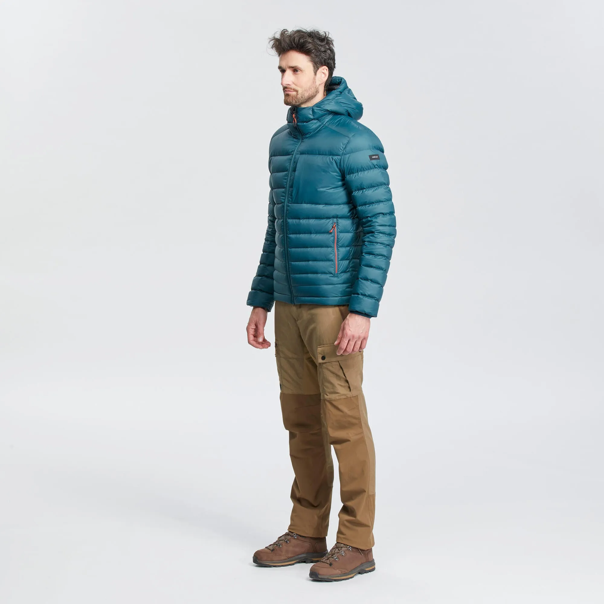 Forclaz Men's mountain and Backpacking padded and hooded jacket - MT500 14F