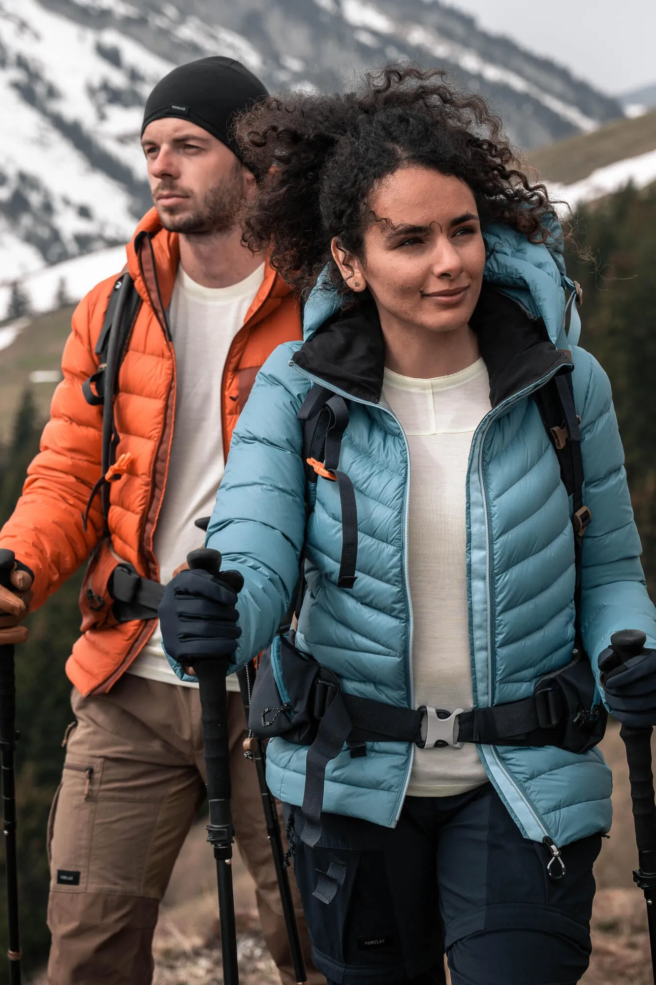 Forclaz Men's mountain and Backpacking padded and hooded jacket - MT500 14F
