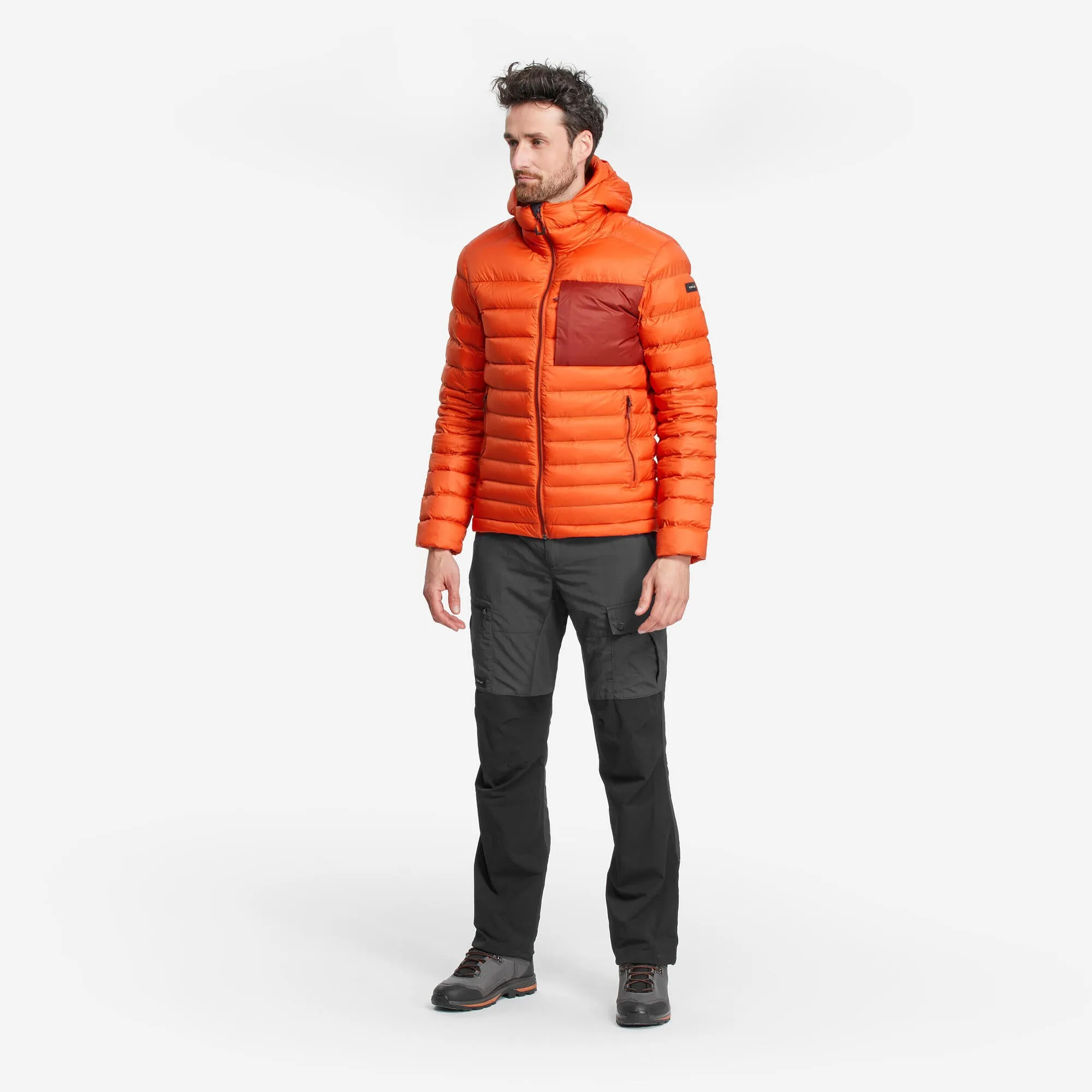 Forclaz Men's mountain and Backpacking padded and hooded jacket - MT500 14F