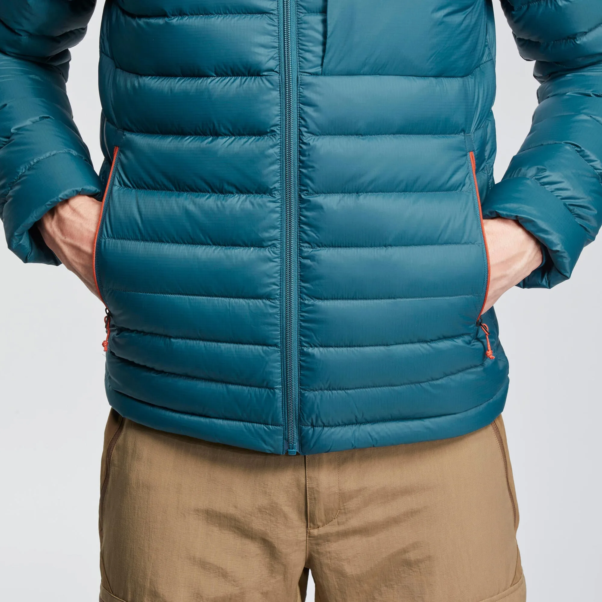 Forclaz Men's mountain and Backpacking padded and hooded jacket - MT500 14F