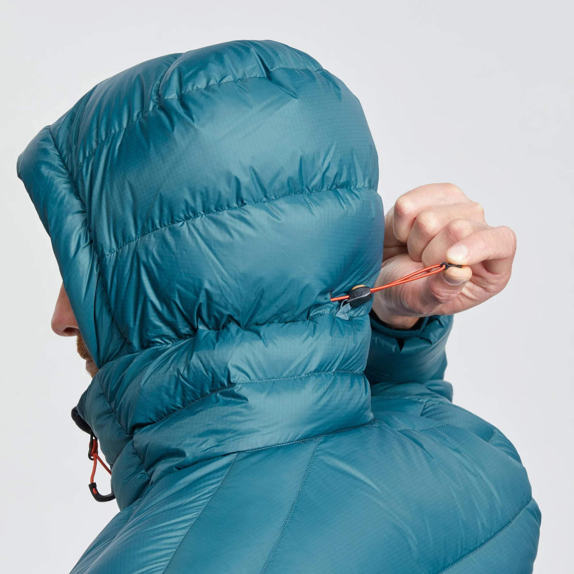 Forclaz Men's mountain and Backpacking padded and hooded jacket - MT500 14F