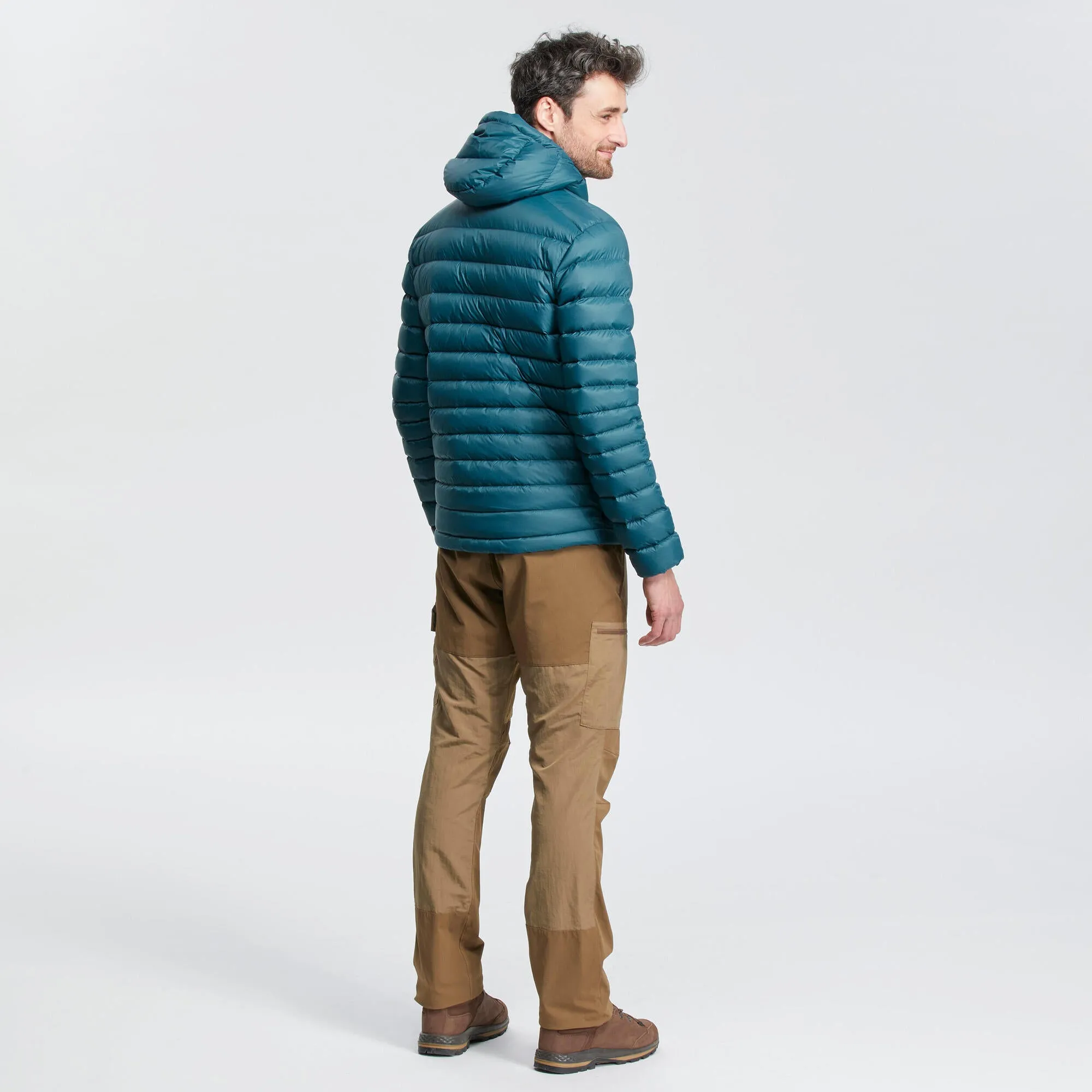 Forclaz Men's mountain and Backpacking padded and hooded jacket - MT500 14F