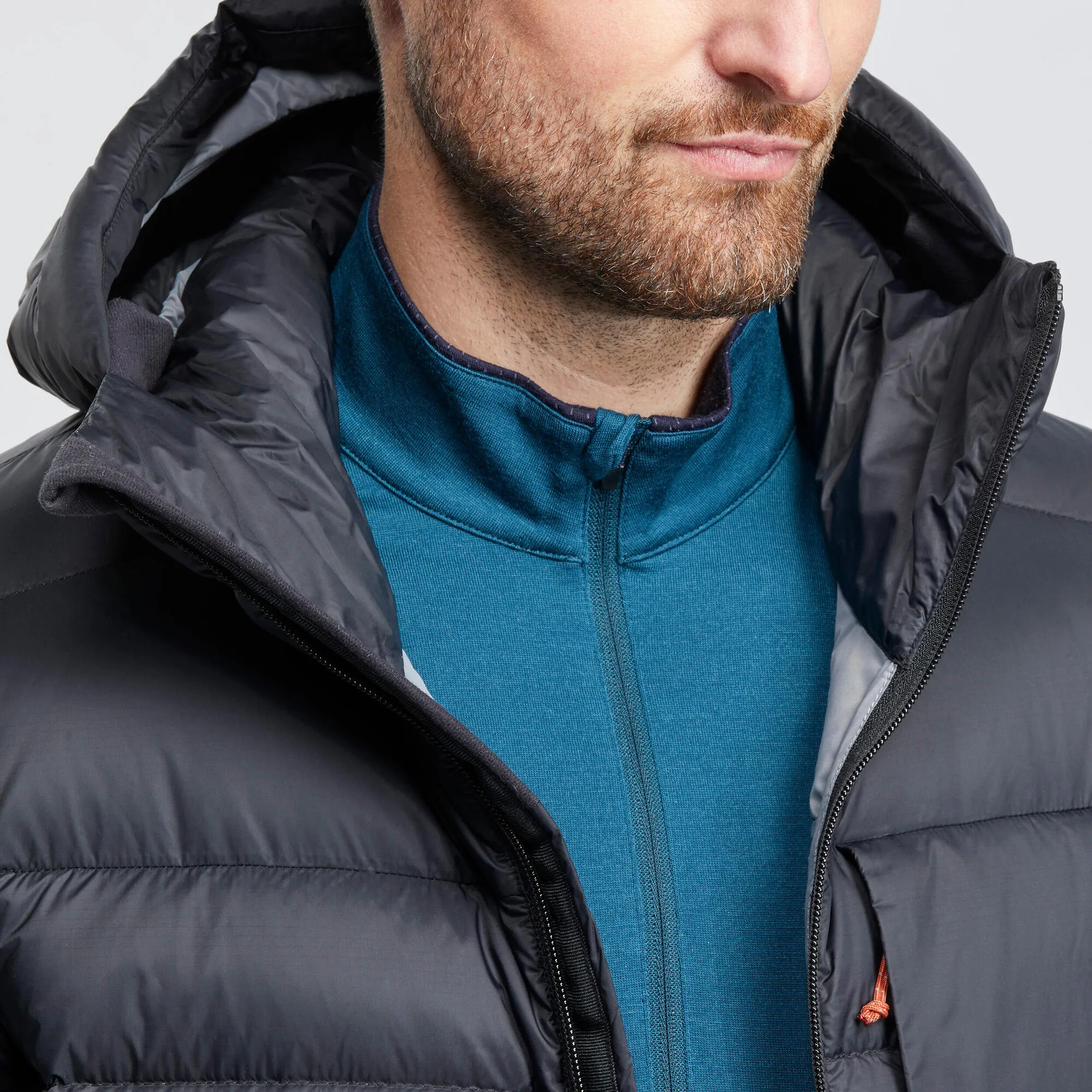 Forclaz Men's mountain and Backpacking padded and hooded jacket - MT500 14F