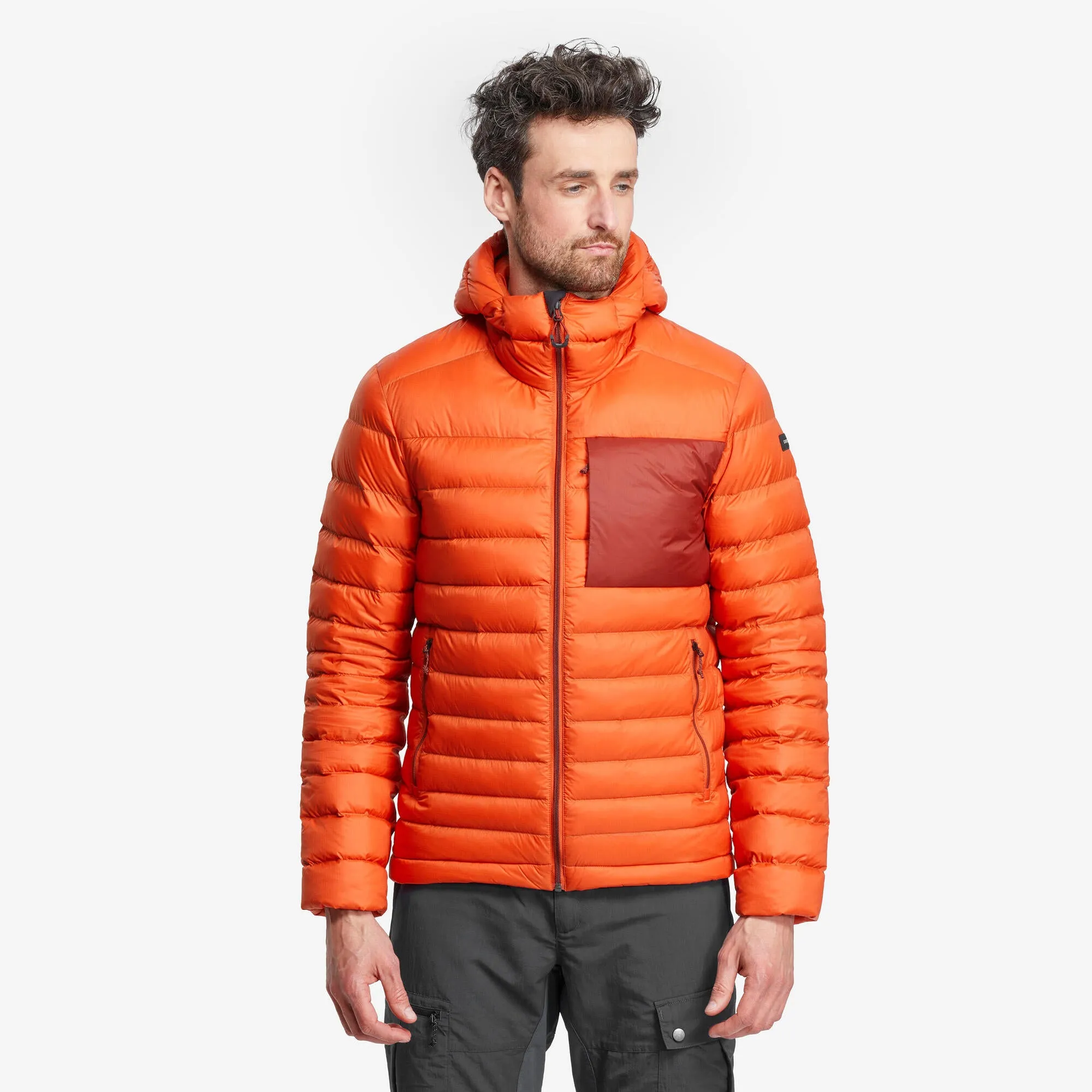 Forclaz Men's mountain and Backpacking padded and hooded jacket - MT500 14F