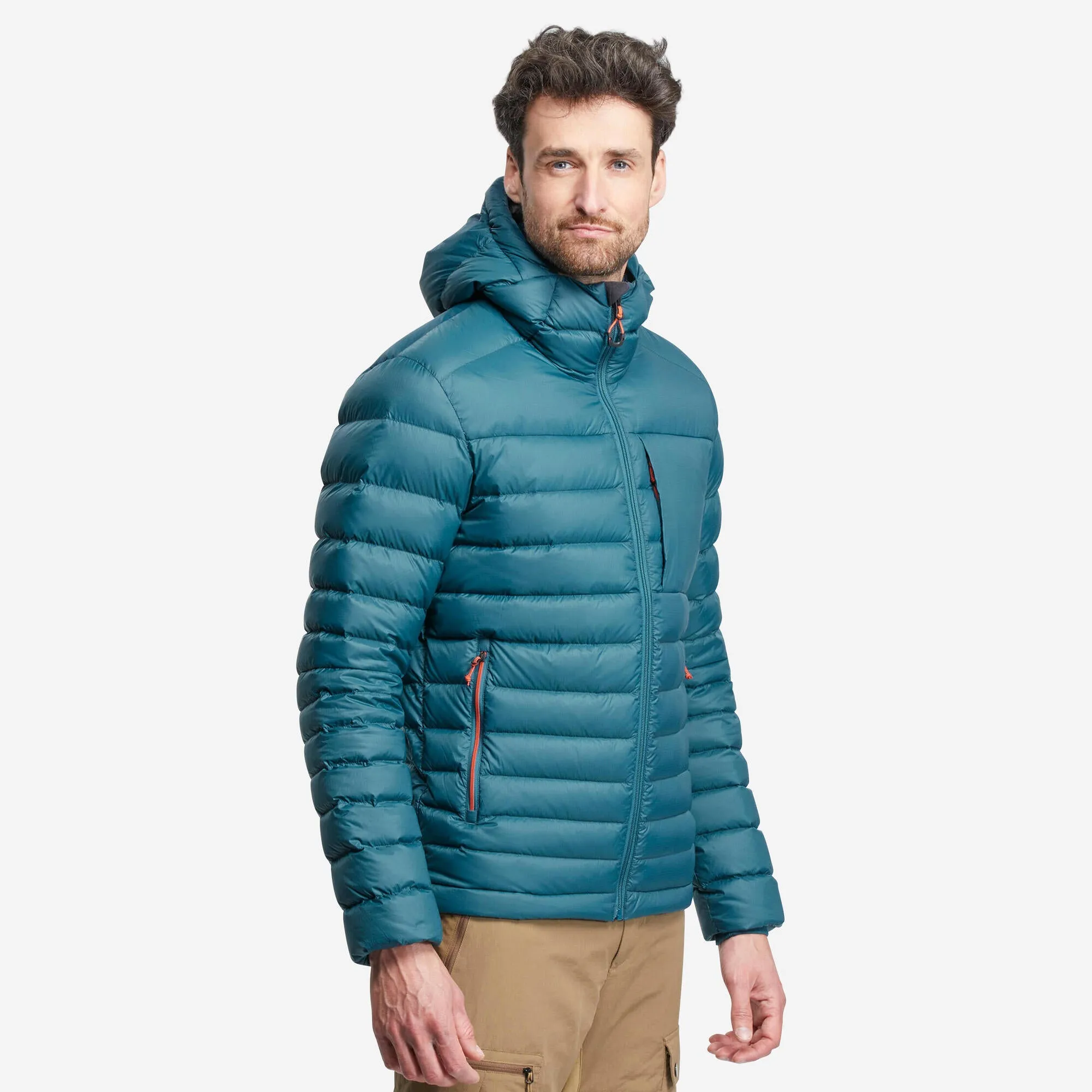 Forclaz Men's mountain and Backpacking padded and hooded jacket - MT500 14F