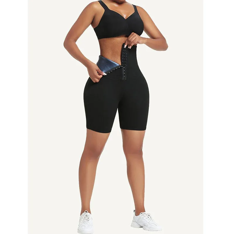 High Waist Sweat Sauna Compressing Leggings