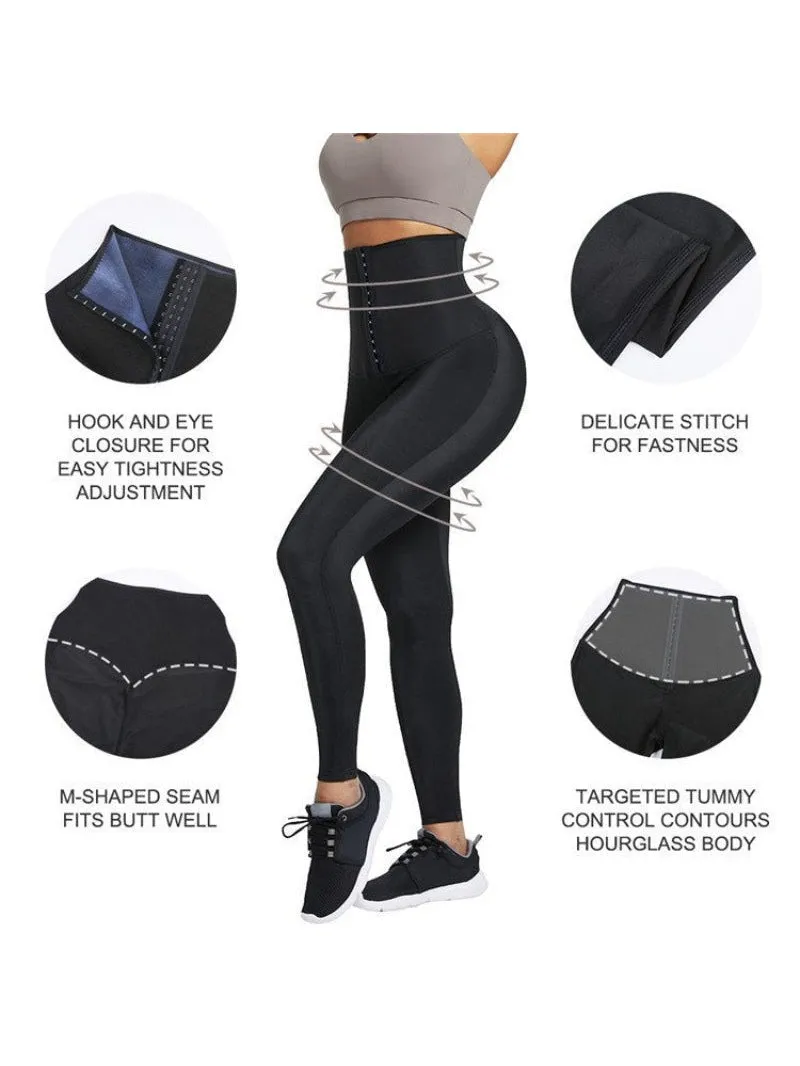 High Waist Sweat Sauna Compressing Leggings