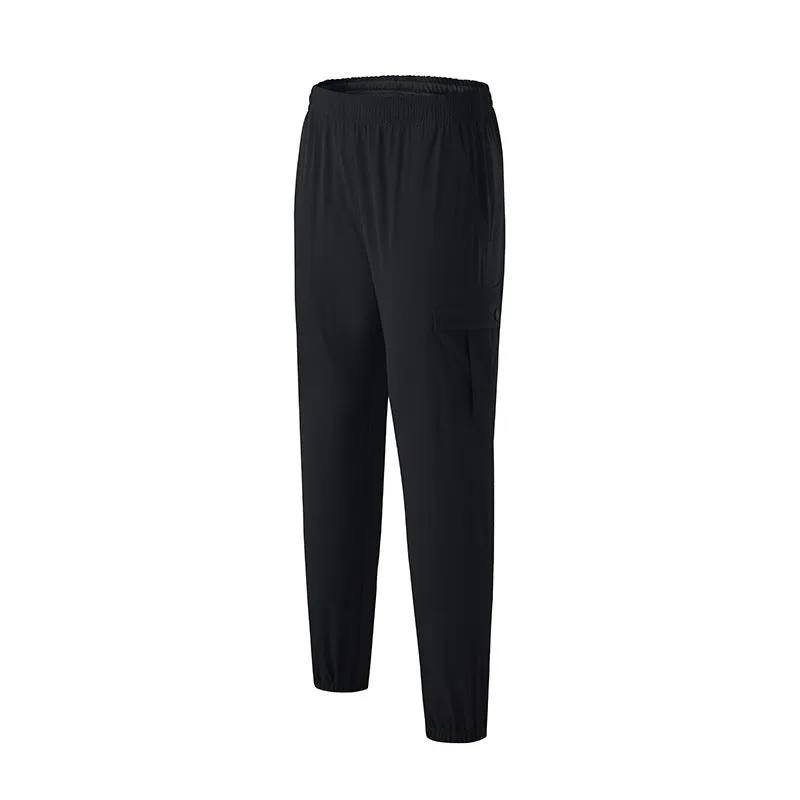 Hzori Sports Pants Men's Spring Outdoor Quick-Dry Pants Loose Woven Elastic Ankle-Tied Fitness Leisure Cargo Trousers