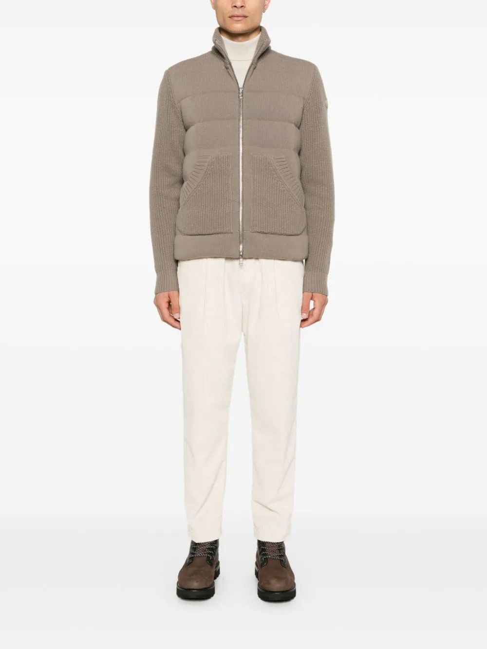 knit-panels jacket