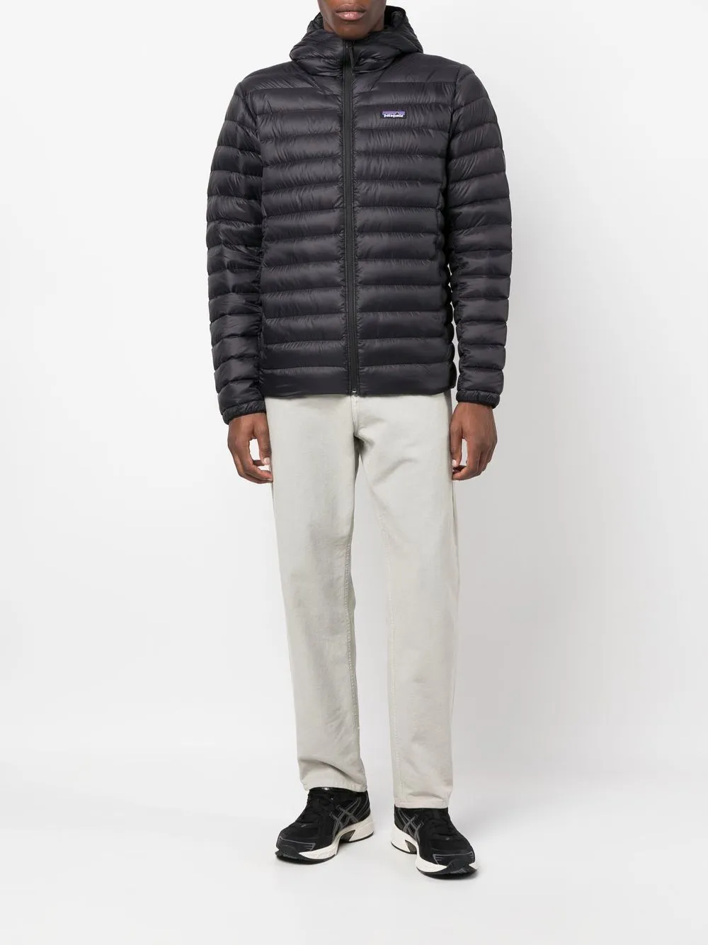logo-patch padded down jacket