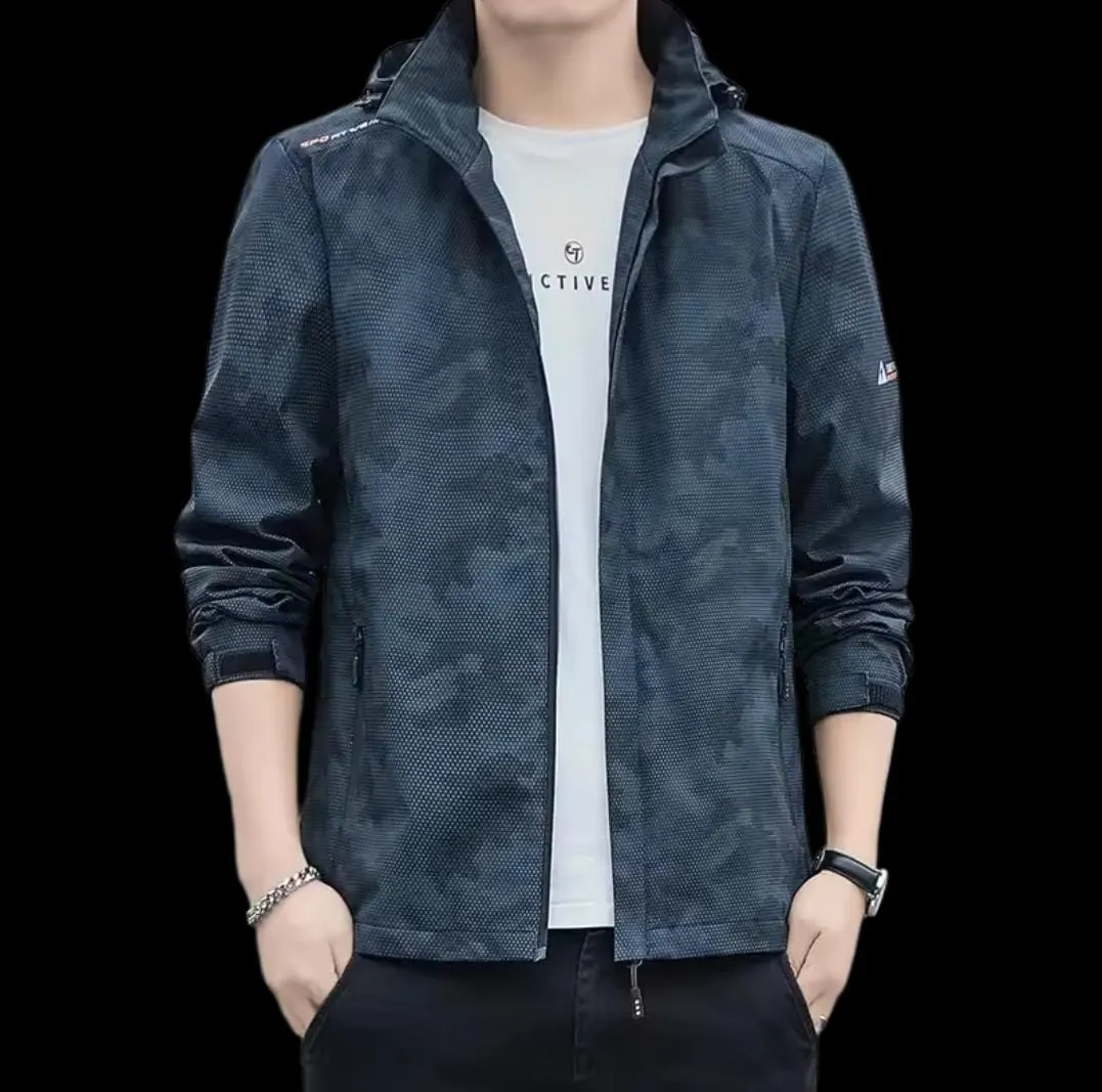 Men' Outdoor Windproof Waterproof Jacket Fashionable Jacket    262728 XL