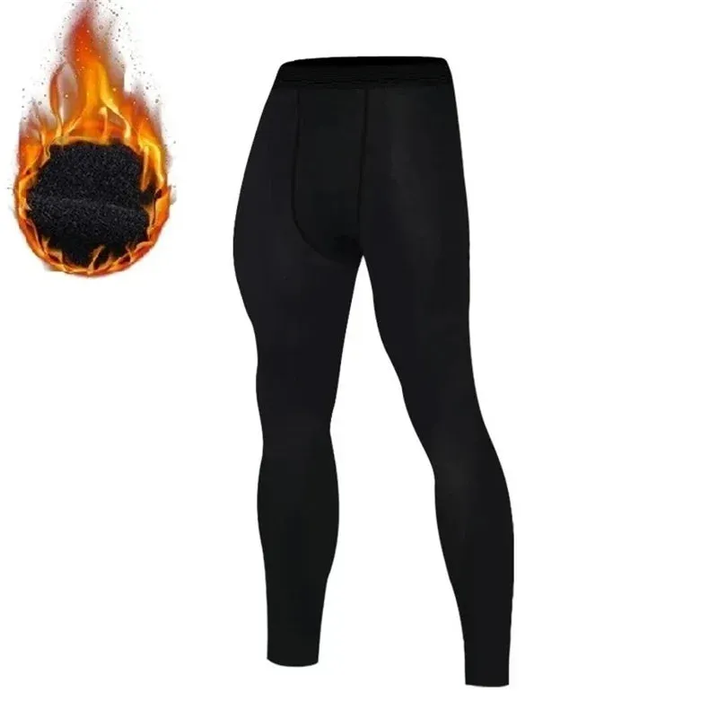 Men Undershirts Thermal Underwear Thin Fleece Elastic Compression Fitness For Winter  Wear