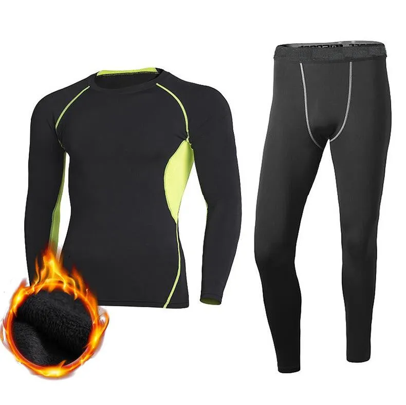 Men's Compression Thermal Underwear Long Johns Workout Sets