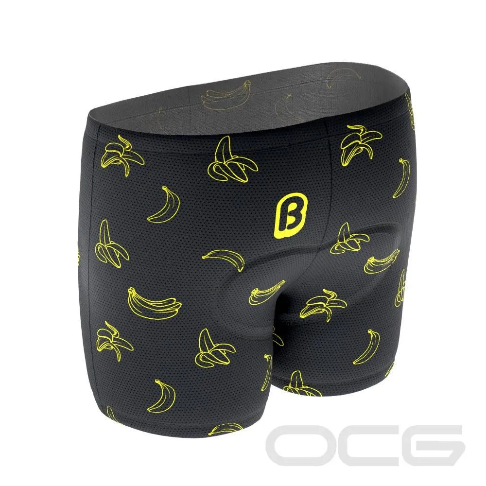 Men's Must Be Bananas Gel Padded Cycling Underwear-Shorts