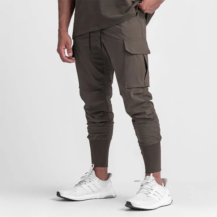Men's Quick Dry Bunched Feet Overalls Running Pants