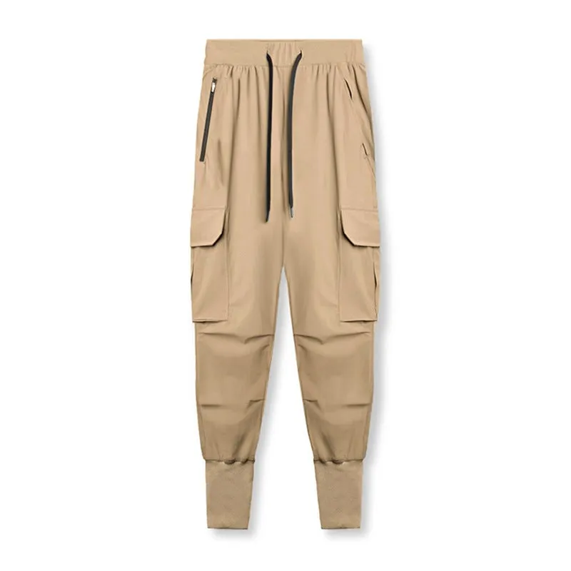 Men's Quick Dry Bunched Feet Overalls Running Pants