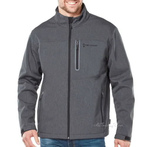NEW Free Country Men's Water Resistant Warm Soft Flexible Shell Jacket MSRP $100
