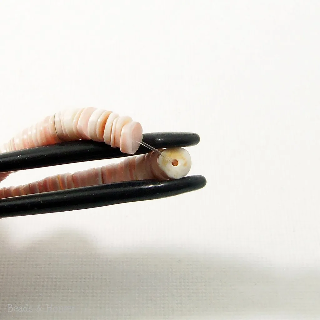 Pink Luhuanus Shell Heishi 4-5mm (24 Inch Strand)