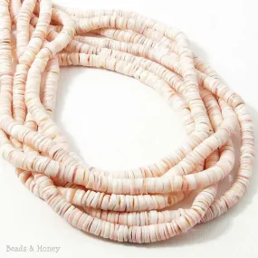 Pink Luhuanus Shell Heishi 4-5mm (24 Inch Strand)