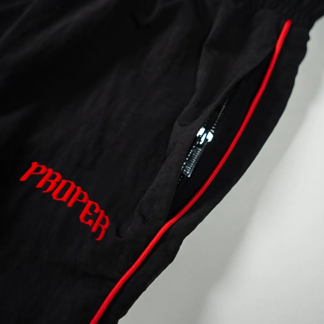 PROPER VARSITY PANTS BLACK/RED