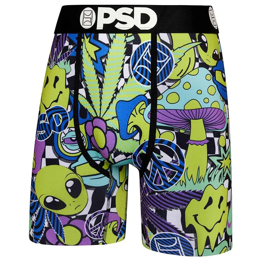PSD Men's Multicolor Moisture-Wicking Fabric Psychotropic Boxer Brief Extra Large Underwear - 423180035-MUL-XL