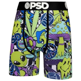 PSD Men's Multicolor Moisture-Wicking Fabric Psychotropic Boxer Brief Extra Large Underwear - 423180035-MUL-XL