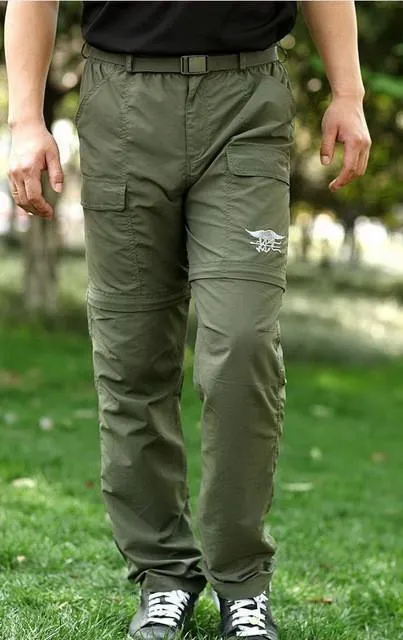 Quick Dry Detachable Cargo Pants   Belt