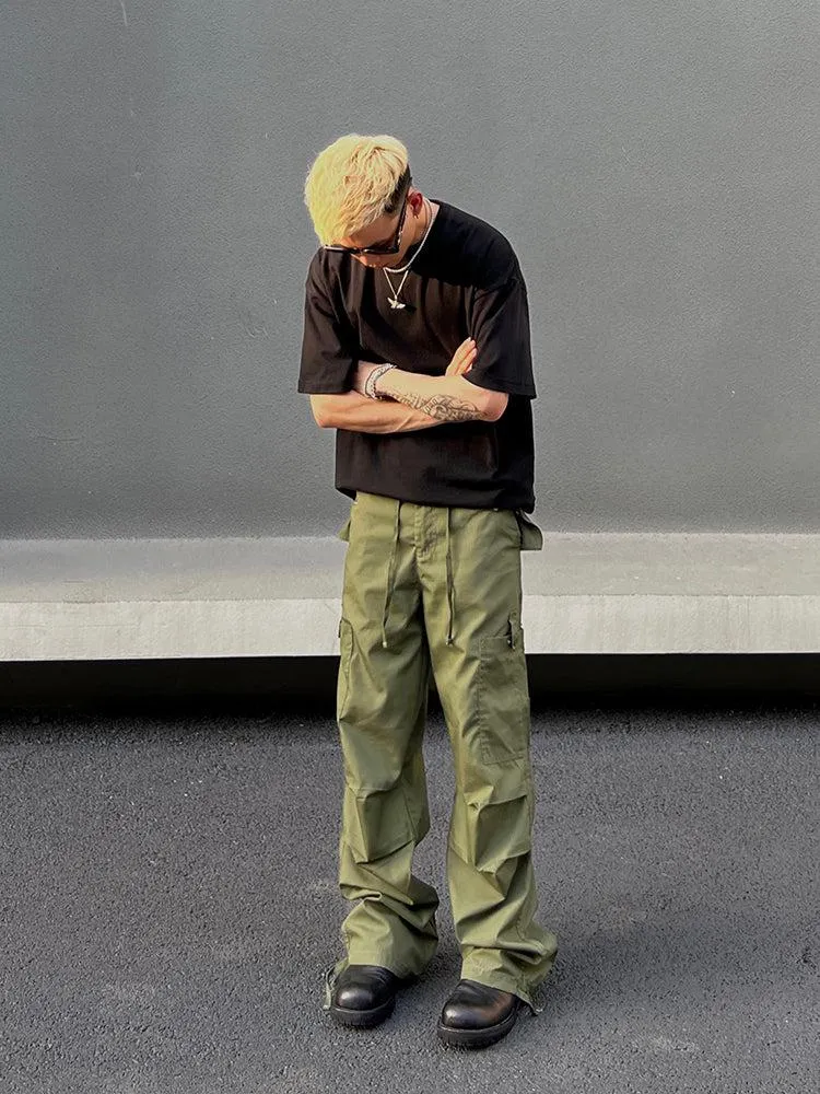 Quick Dry Nylon Drawstring Cargo Pants