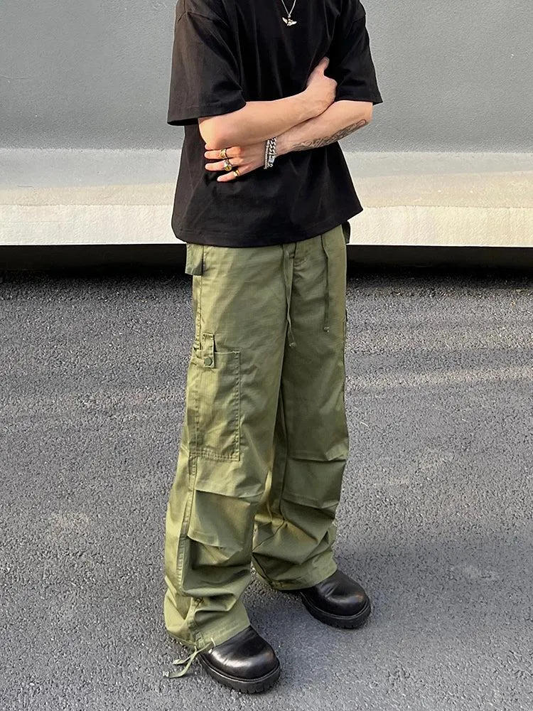 Quick Dry Nylon Drawstring Cargo Pants