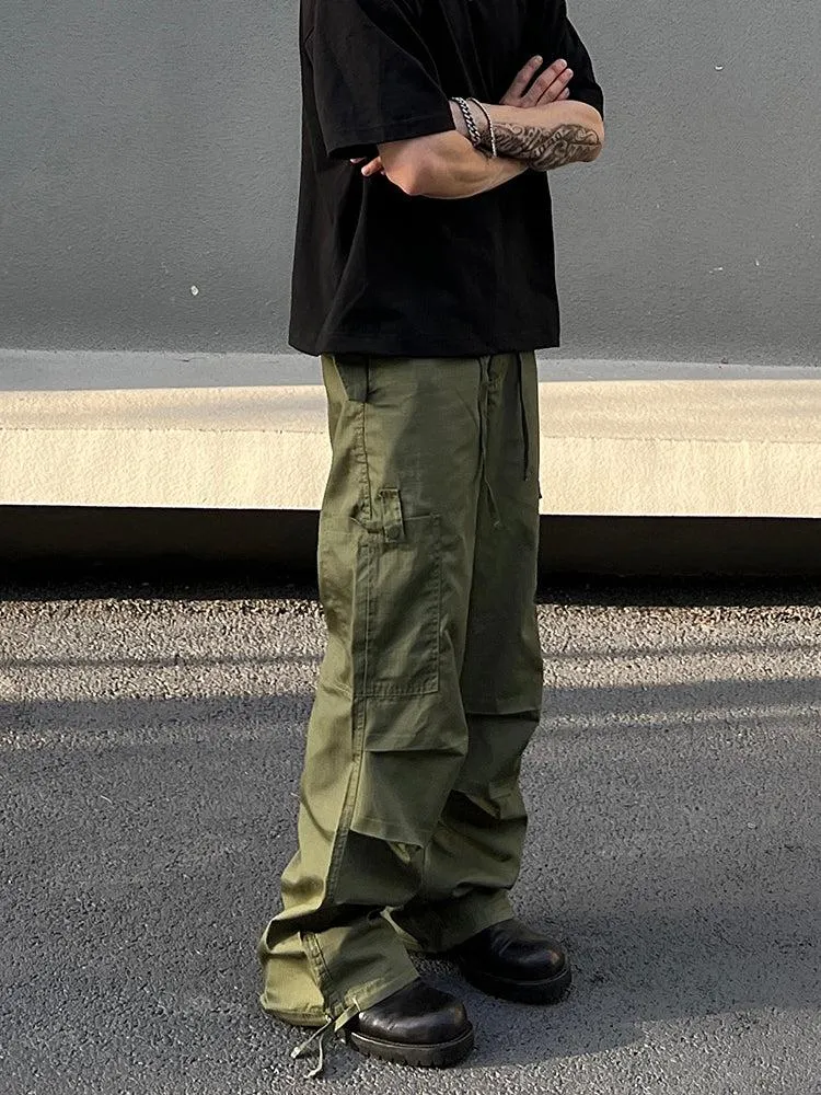 Quick Dry Nylon Drawstring Cargo Pants