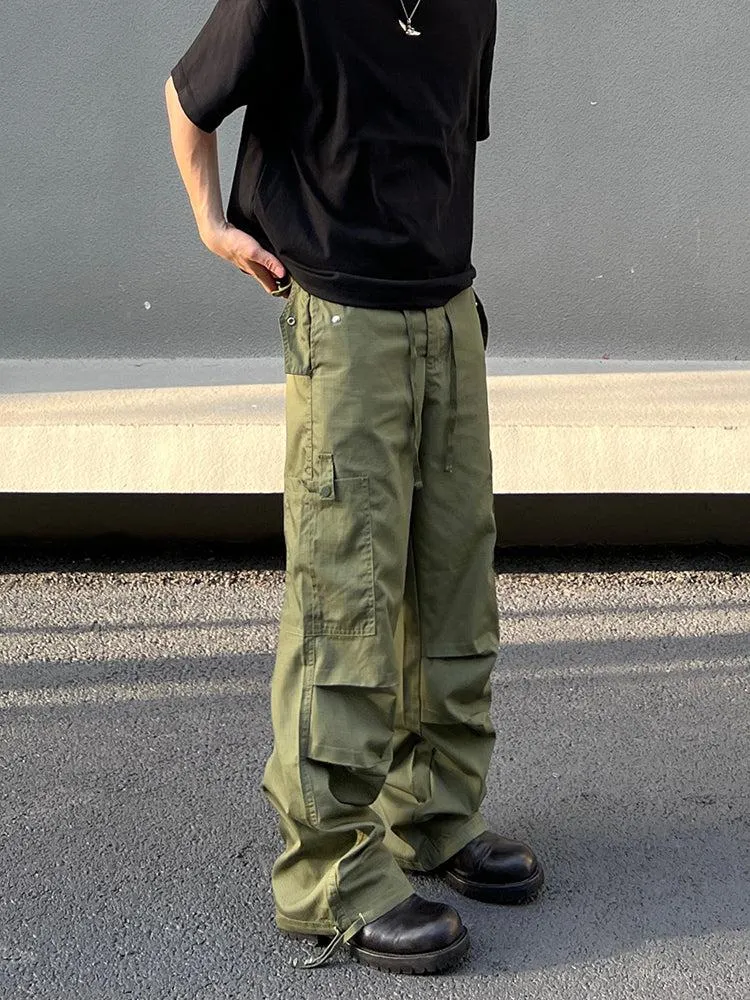 Quick Dry Nylon Drawstring Cargo Pants