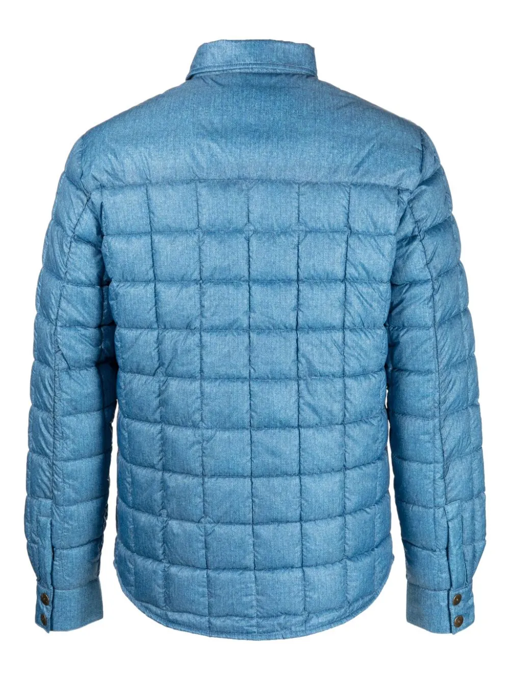 quited denim-print jacket