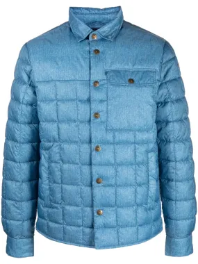 quited denim-print jacket